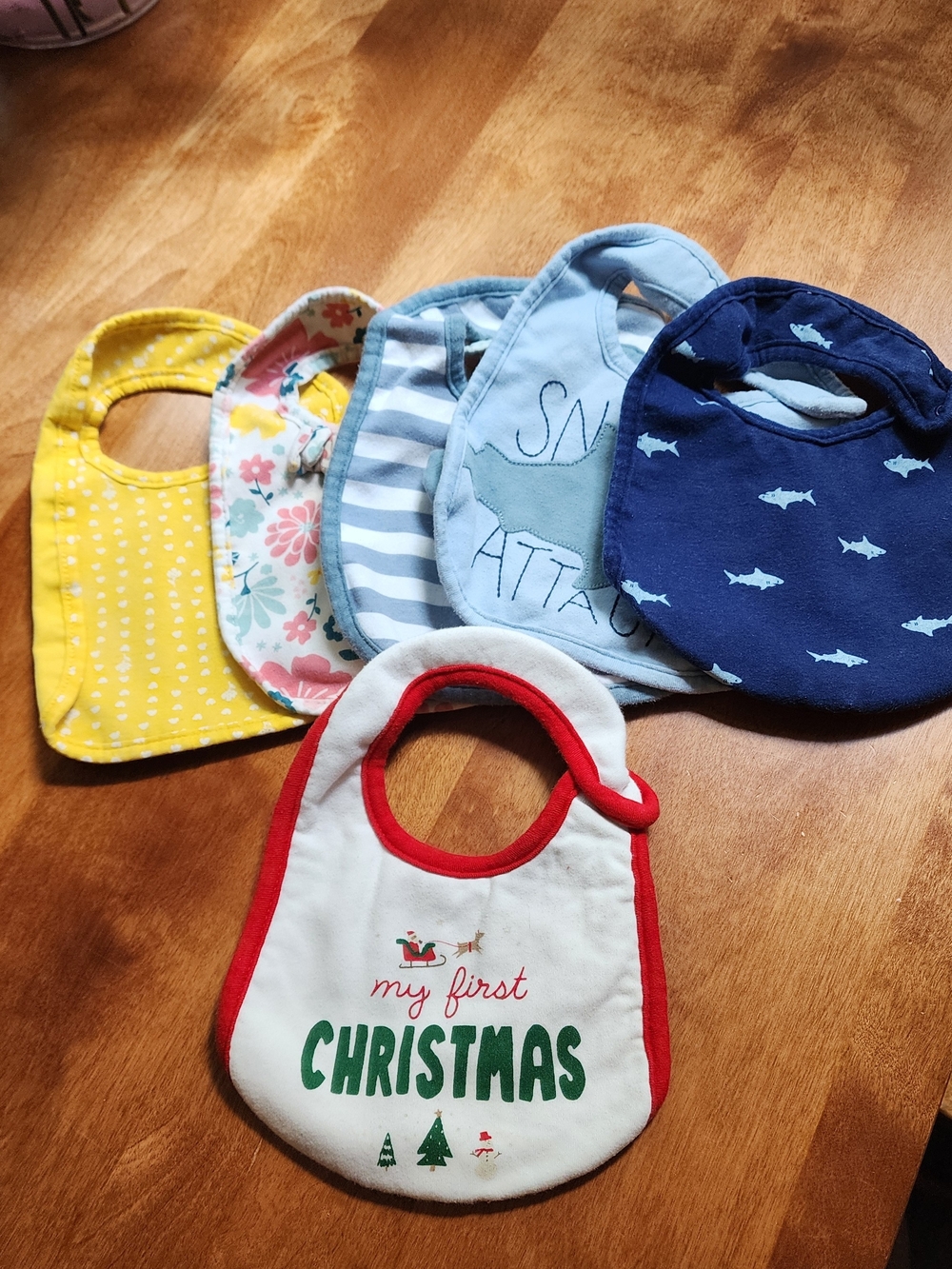 cloud island Baby Bibs Set - White, Red, Yellow, Blue, Navy, Floral